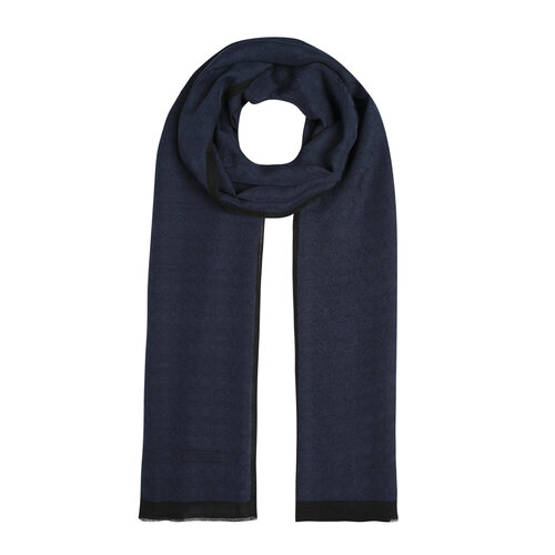 All Seasons Dark Navy Monogram Scarf