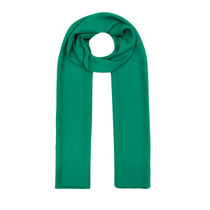 All Seasons Emerald Green Houndstooth Patterned Monogram Scarf - Thumbnail