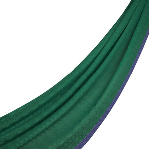 All Seasons Emerald Monogram Scarf - Thumbnail