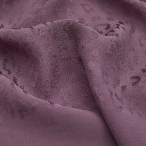 All Seasons Fig Purple Leopar Print Monogram Scarf