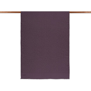 All Seasons Fig Purple Leopar Print Monogram Scarf - Thumbnail