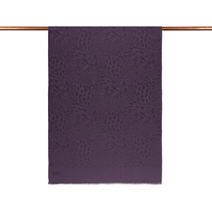 All Seasons Fig Purple Vahra Print Monogram Scarf - Thumbnail