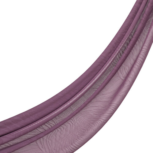 All Seasons Fig Purpple Zebra Print Monogram Scarf