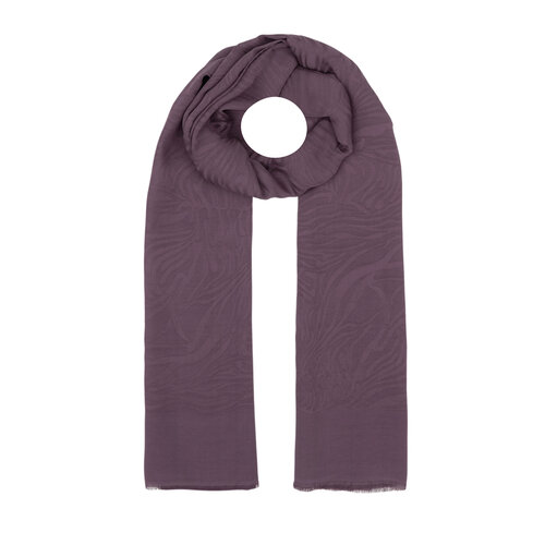 All Seasons Fig Purpple Zebra Print Monogram Scarf