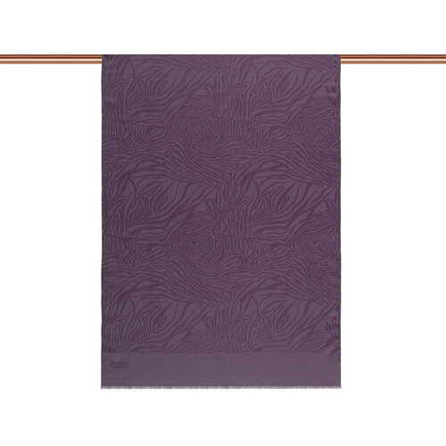 All Seasons Fig Purpple Zebra Print Monogram Scarf