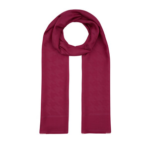 ipekevi - All Seasons Fuschsia Houndstooth Patterned Monogram Scarf (1)