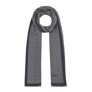 ipekevi - All Seasons Grey Monogram Scarf (1)