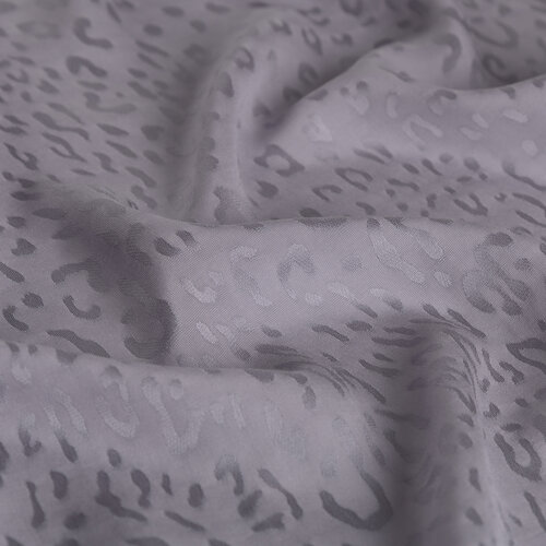 All Seasons Ice White Leopar Print Monogram Scarf