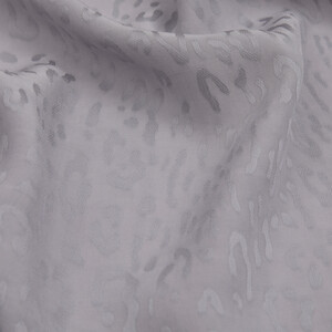 All Seasons Ice White Leopar Print Monogram Scarf - Thumbnail