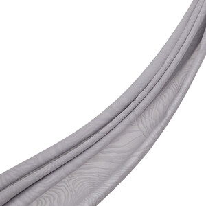 All Seasons Ice White Zebra Print Monogram Scarf - Thumbnail