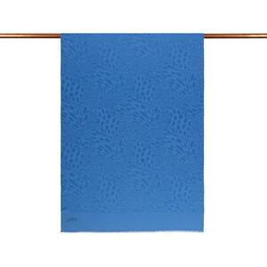 ipekevi - All Seasons Indigo Vahra Print Monogram Scarf (1)
