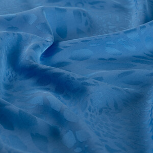 All Seasons Indigo Vahra Print Monogram Scarf - Thumbnail