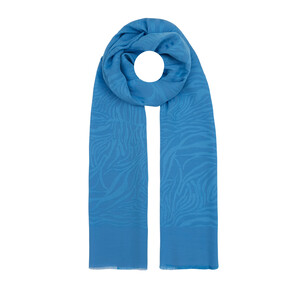  - All Seasons Indigo Zebra Print Monogram Scarf (1)