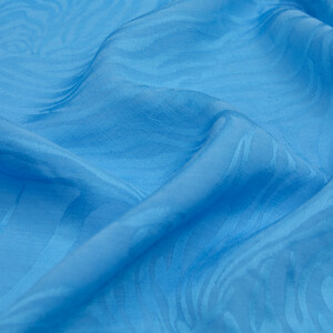 All Seasons Indigo Zebra Print Monogram Scarf - Thumbnail