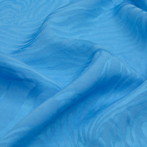 All Seasons Indigo Zebra Print Monogram Scarf