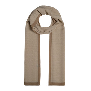 All Seasons Ivory Monogram Scarf - Thumbnail