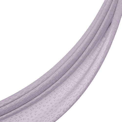 All Seasons Lilac Leopar Print Monogram Scarf