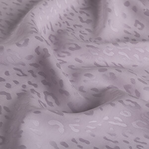 All Seasons Lilac Leopar Print Monogram Scarf - Thumbnail