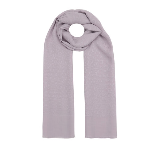All Seasons Lilac Leopar Print Monogram Scarf