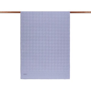 All Seasons Metalic Blue Houndstooth Patterned Monogram Scarf - Thumbnail