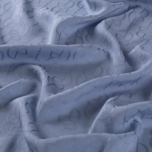 All Seasons Metalic Blue IE Monogram Scarf