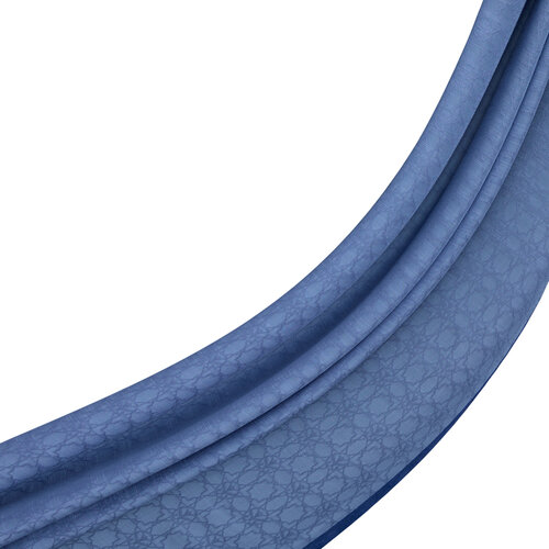 All Seasons Metalic Blue Monogram Scarf