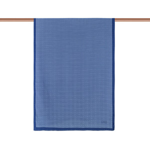 ipekevi - All Seasons Metalic Blue Monogram Scarf (1)