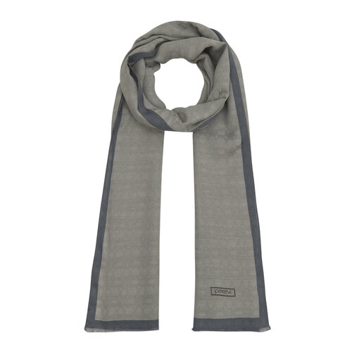 All Seasons Metalic Silver Monogram Scarf