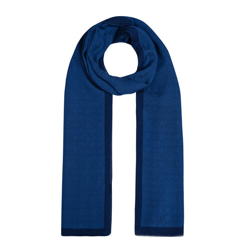 All Seasons Midnight Blue Monogram Scarf