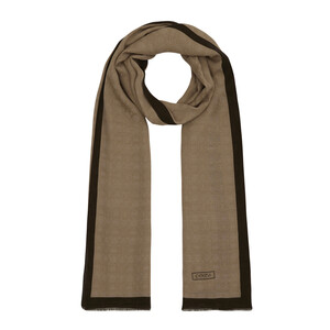 All Seasons Milky Coffee Monogram Scarf - Thumbnail