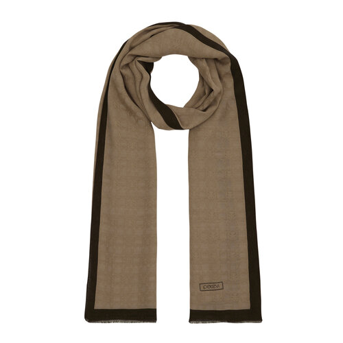 All Seasons Milky Coffee Monogram Scarf