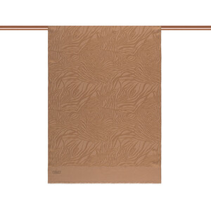 All Seasons Milky Coffee Zebra Print Monogram Scarf - Thumbnail