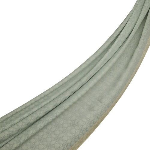 All Seasons Mint Green Monogram Scarf