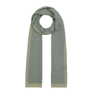 All Seasons Mint Green Monogram Scarf - Thumbnail