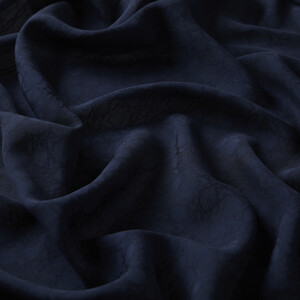ipekevi - All Seasons Navy Cheetah Monogram Scarf (1)