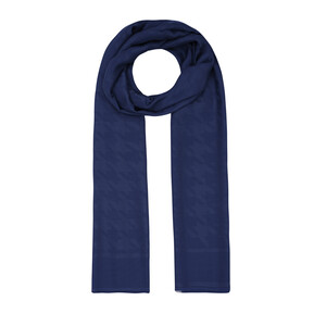 ipekevi - All Seasons Navy Houndstooth Patterned Monogram Scarf (1)