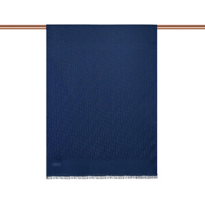 All Seasons Navy IE Monogram Scarf - Thumbnail