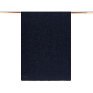 ipekevi - All Seasons Navy Leopar Print Monogram Scarf (1)