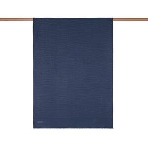  - All Seasons Navy Leopar Print Monogram Scarf (1)