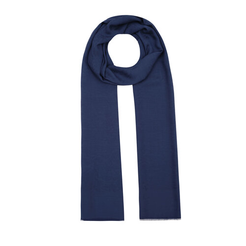 All Seasons Navy Print Monogram Scarf
