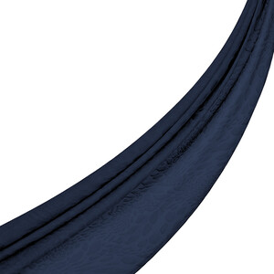 All Seasons Navy Vahra Print Monogram Scarf - Thumbnail