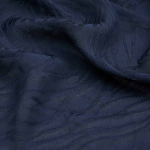 All Seasons Navy Zebra Print Monogram Scarf