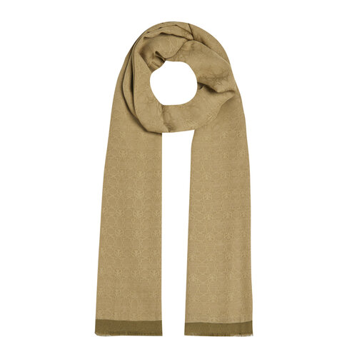 All Seasons Oil Green Monogram Scarf