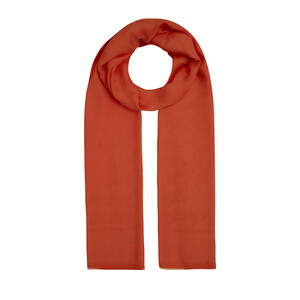 ipekevi - All Seasons Orange Houndstooth Patterned Monogram Scarf (1)