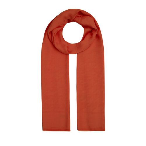 All Seasons Orange Houndstooth Patterned Monogram Scarf