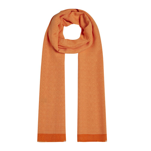 All Seasons Orange Monogram Scarf