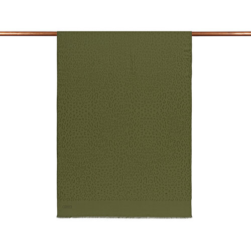 All Seasons Ottoman Green Leopar Print Monogram Scarf