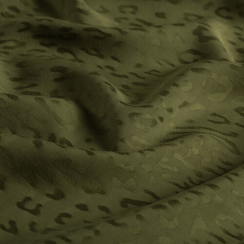 All Seasons Ottoman Green Leopar Print Monogram Scarf