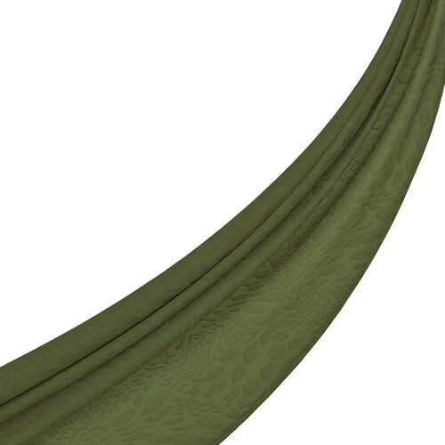All Seasons Ottoman Green Vahra Print Monogram Scarf