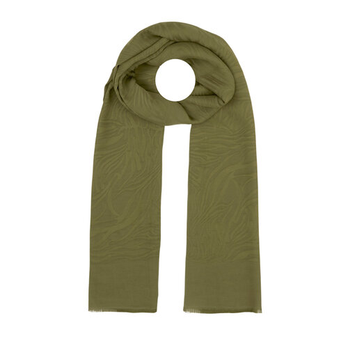 All Seasons Ottoman Green Zebra Print Monogram Scarf